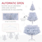 HOMCOM 5ft White Christmas Tree Artificial Christmas Tree with 536 Branch Tips and Metal Stand