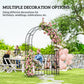 Outsunny 7.4ft Steel Garden Arch with Gate, Garden Arbor Trellis for Climbing Plants, Roses, Vines, Wedding Arch for Outdoor, Garden, Lawn, Backyard, Black