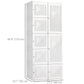 HOMCOM Portable Wardrobe Closet, Folding Bedroom Wardrobe, Clothes Storage Organizer with Cube Compartments, White