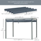 Outsunny Pergola Canopy, Retractable Sun Shade Cover for 10' x 7' Pergola, UV30+ Protected, Cream White
