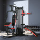 Soozier Multi Home Gym Equipment, Workout Station with Sit up Bench, Push up Stand, Dip Station, 99lbs Weights