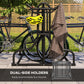 Soozier All-Steel Bike Rack, 35" Bike Stand, 4-Bike Capacity, Dual-Side, for Garages Streets Yards Schools