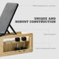 Soozier Wooden Workout Bench with Dumbbell Rack and Resistance Bands, Adjustable Incline Weight Bench for Home Gym