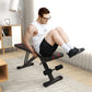 Soozier Adjustable Weight Bench, Foldable Workout Bench with Multi-Angle Seat and Back, Flat or Incline Bench for Home Gym