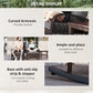 Outsunny Outdoor Wicker Rattan Rocking Chair Set of 2, Patio Rocker with Thick Cushions for Garden Backyard Porch, Grey