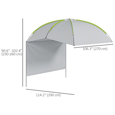 Outsunny SUV Awning Tailgate Tent, Portable Car Awning with Side Wall, for Truck, RV, Van, Trailer and Overlanding Camping
