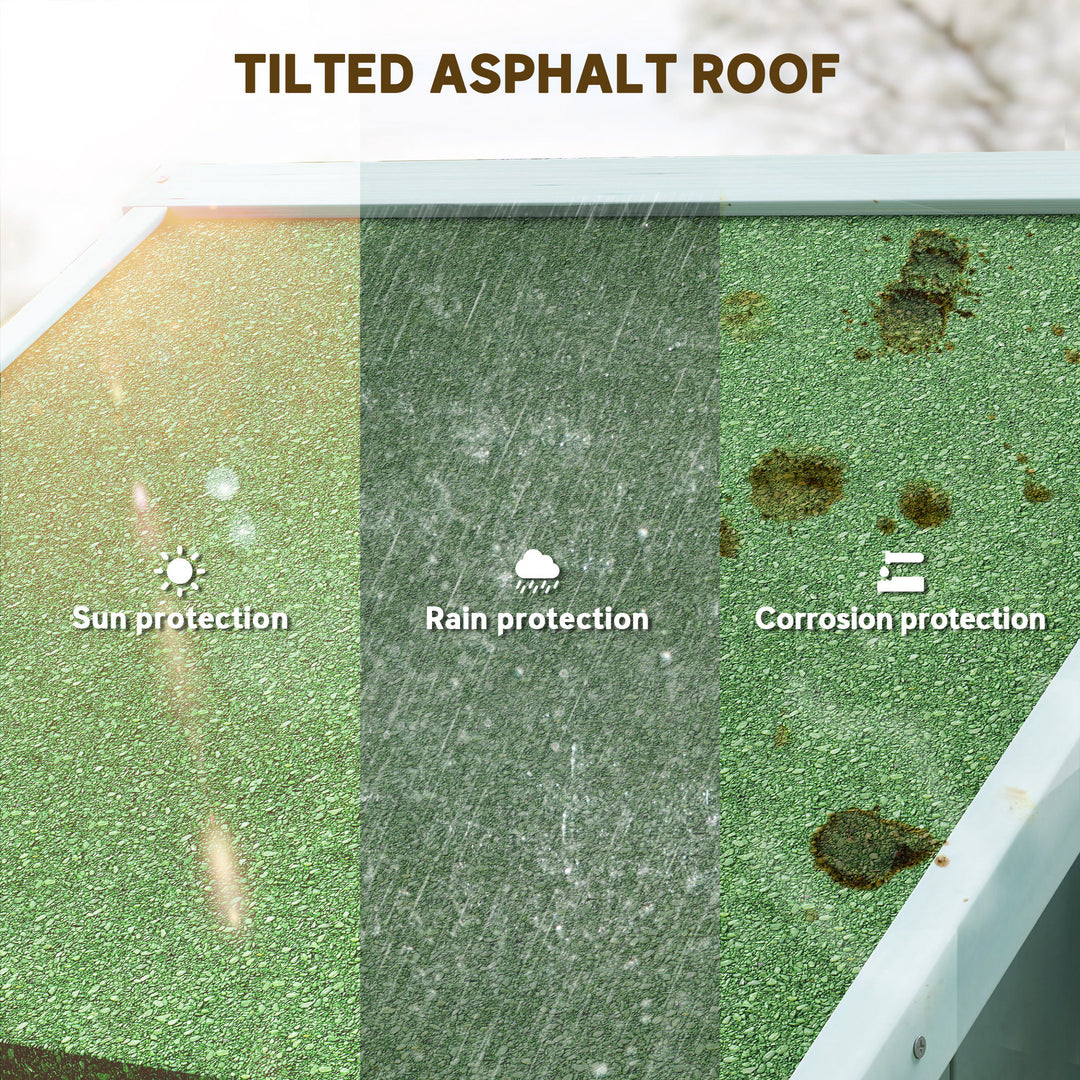 Outsunny 30" x 21" x 71" Garden Storage Shed, Outdoor Tool Utility Storage House  with 3 Tier Shelves and Roof, Blue