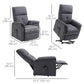 HOMCOM Power Lift Chair Electric Recliner Sofa for Elderly with Remote Control & Side Pocket for Living Room, Grey