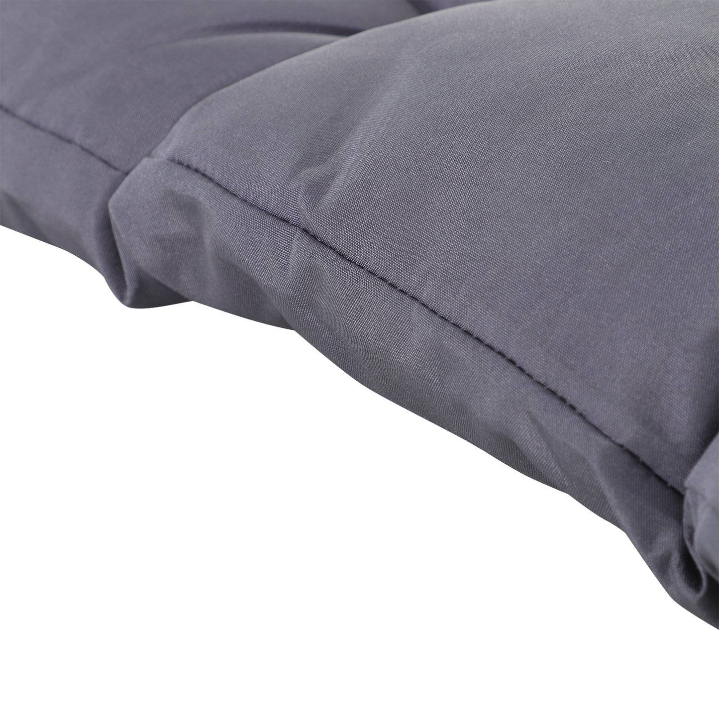 Outsunny 2 Seater Garden Bench Cushion, Thick Outdoor Non-Slip 2 Seater Soft Pad With Backrest for Garden Patio, 52" x 43" x 4", Dark Grey