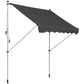 Outsunny 6.6'x5' Manual Retractable Patio Awning Window Door Sun Shade Deck Canopy Shelter Water Resistant UV Protector Beige