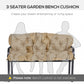 Outsunny Porch Swing Cushion Garden Bench Cushion with Backrest, Non-Slip 3-Seater Thick Pad, Swing Chair Mat Replacement for Indoor and Outdoor, 59.1" x 38.6", Khaki