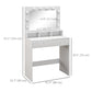 HOMCOM Vanity Table, Makeup Dressing Table with LED Lighting Mirror, Drawers, for Bedroom, Black