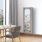 HOMCOM 59" x 23.5" Full Length Mirror, Farmhouse Wall Mount and Leaner Floor Mirror, Vertical and Horizontal for Bedroom, Dark Brown
