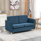 HOMCOM 2-Seat Sofa Two-Seater Couch with Armrests and Wood Legs for Living Room, Bedroom, Dark Grey