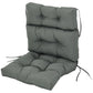 Outsunny Outdoor Patio Chair Seat/Back Chair Cushion Replacement, Tufted Pillow with Thick Filling and String Ties, Light Green