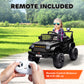 Qaba 12V Ride on Truck, Electric Car for Kids with Remote Control, Suspension, 3 Speeds, USB Music Headlights, Dark Blue