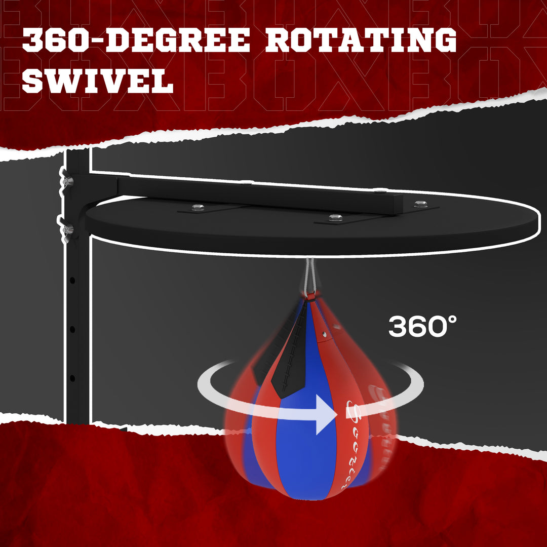 Soozier Adjustable Height Free Standing Boxing Bag Set with 6 Suction Cups and Boxing Gloves, for Exercise Training