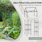 Outsunny 6' x 3' x 1' Raised Garden Bed with 2 Trellis Tomato Cages, Steel Frame Elevated Planter Box, Black