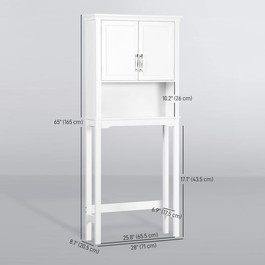 kleankin Over the Toilet Storage, Bathroom Cabinets Over Toilet, Cabinet Above Toilet with Doors and Shelves
