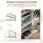 HOMCOM Shoe Storage Cabinet with 4 Flip Drawers and Adjustable Shelf, Shoe Cabinet for 8-16 Pairs of Shoes, Natural