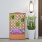 Outsunny Wood Planter with Trellis for Vine Climbing, Raised Garden Bed to Grow Vegetables for Backyard, 28" x 11" x 46", Brown