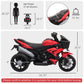 Aosom Kids Electric Pedal Motorcycle Ride-On Toy 6V Battery Powered w/ Music Horn Headlights Motorbike for Girls Boy Blue