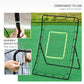 Soozier 4 x 5.7ft Volleyball Rebounder Net with Strike Zone, Baseball Lacrosse Training Net for Pitching and Fielding