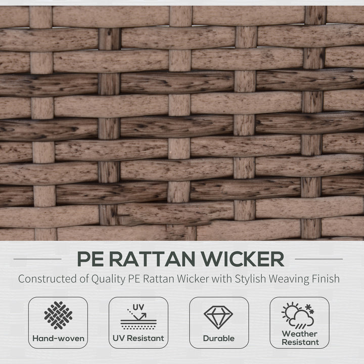 Outsunny 7-Piece Patio Furniture Sets Outdoor Wicker Conversation Sets All Weather PE Rattan Sectional Sofa, Grey