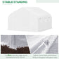 Outsunny 11.5'x9.8'x6.6' Portable Walk-In Tunnel Greenhouse Garden Warm House - White