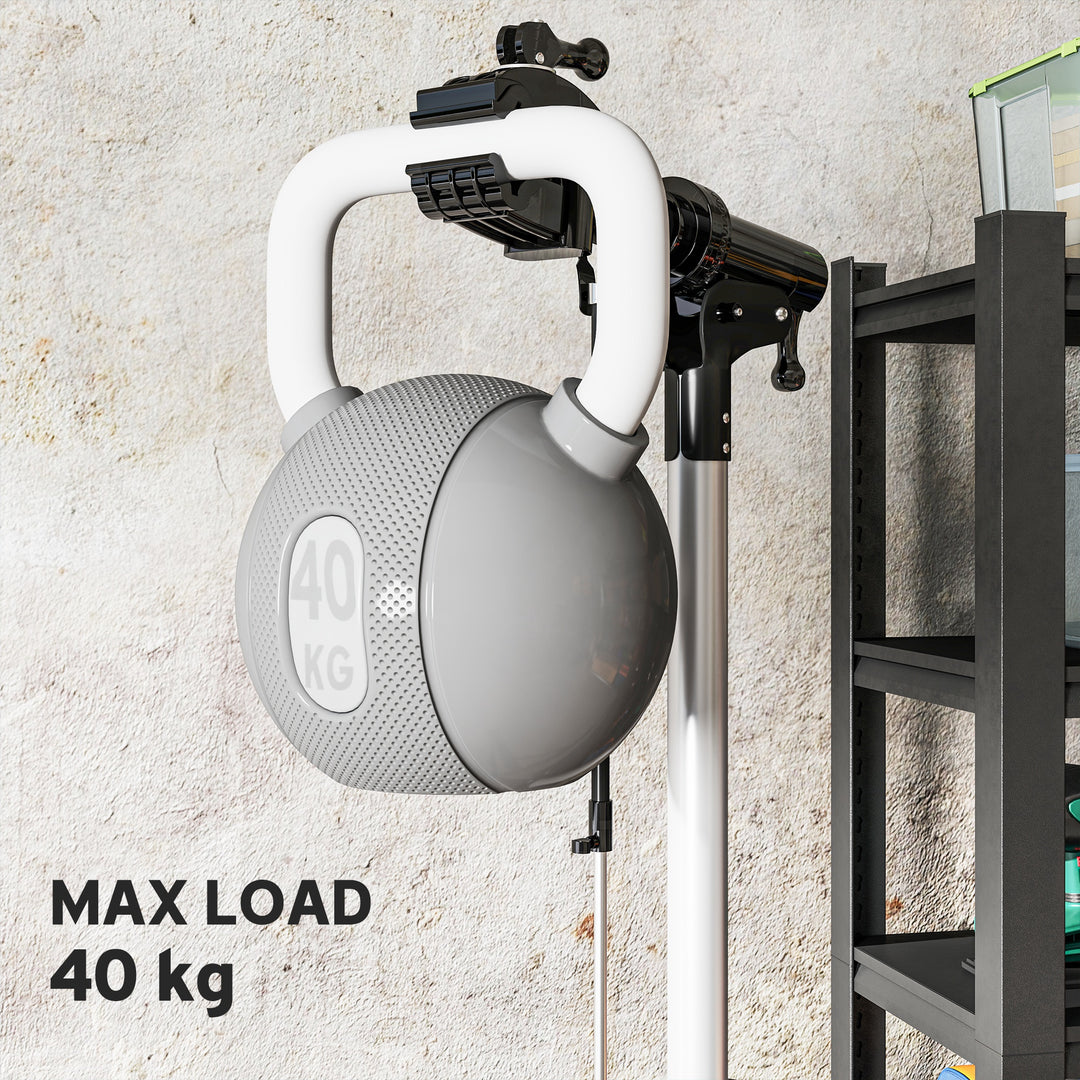 HOMCOM Bicycle Repair Stand Max 88 lbs, Bike Fixing Stand, Height Adjustable, Foldable and 360° Rotatable for Road Bike, Mountain Bike, E-Bike