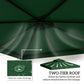 Outsunny 10' x 10' Square 2-Tier Gazebo Canopy Replacement Top Cover Outdoor Garden Sun Shade, Charcoal Grey