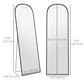 HOMCOM Arched Standing Mirror, 64" x 20" Full Length Mirror, Free Standing or Wall Mounted for Living Room, Bedroom, Black