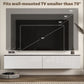 HOMCOM Wall Mounted TV Stand, Floating TV Cabinet for up to 70" TVs with Storage, High Gloss Effect, Brown and Black