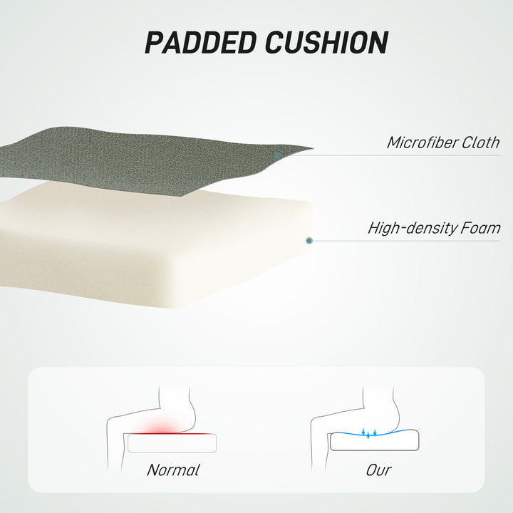 HOMCOM Armless Office Chair, 360° Swivel Desk Chair with Adjustable Height & Tilt Function for Home Office, Study, Dark Green