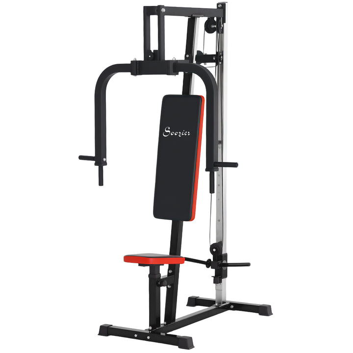 Soozier Chest Fly and Chest Press Machine for Back, Pectoral, Rear Deltoid and Shoulder Training, Black