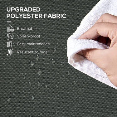 Outsunny 6-Piece Seat Cushion Pillows Replacement, Patio Chair Cushions Set with Ties for Indoor Outdoor, Charcoal Grey