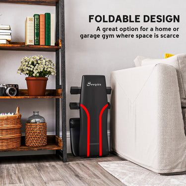 Soozier Adjustable Weight Bench, Foldable Workout Bench with Multi-Angle Seat and Back, Flat or Incline Bench for Home Gym