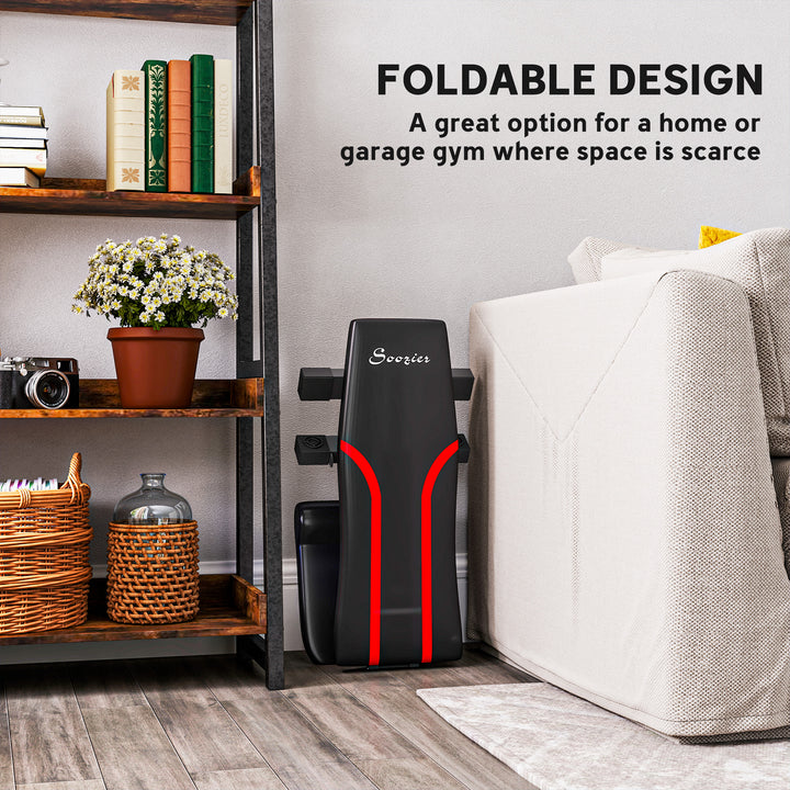 Soozier Adjustable Weight Bench, Foldable Workout Bench with Multi-Angle Seat and Back, Flat or Incline Bench for Home Gym