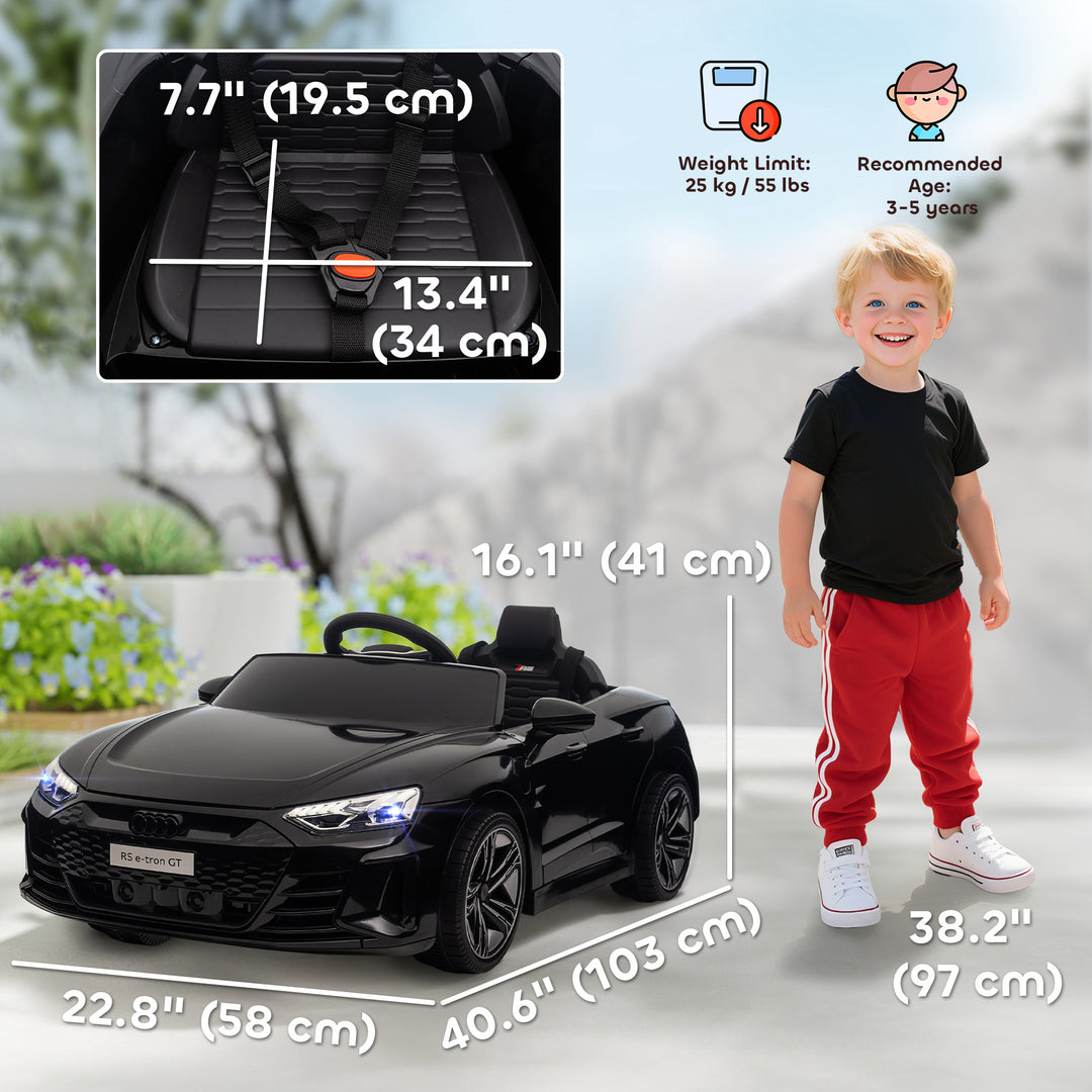 Aosom Ride-On Toy On Car with Remote Control, 12V 3.1 MPH Electric Ride for Kids w/ Suspension System, Horn Honking, White