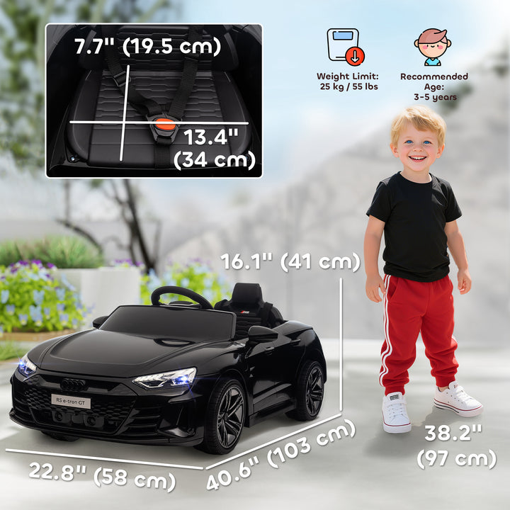 Aosom Ride-On Toy On Car with Remote Control, 12V 3.1 MPH Electric Ride for Kids w/ Suspension System, Horn Honking, White
