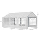 Outsunny 20â€™ x 10â€™ Heavy Duty Party Tent Outdoor Carport Canopy Shelter Gazobo with Sidewall, Zipper Door and Windows, White