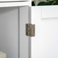 kleankin Bathroom Cabinet, Bathroom Storage Cabinet with 2 Drawers, Adjustable Shelf for Living Room, Entryway, White