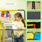 Qaba 4.6FT Trampoline for Kids with Enclosure Net for Ages 3-10, Indoor Outdoor Use, Black