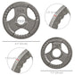 Soozier Set of 4 Weight Plates for 2"/5cm hole Dumbbell Handle Bar, 33 lbs Dumbbell Plates Barbell Weights, 2 x 11 lbs, 2 x 5.5 lbs, Silver