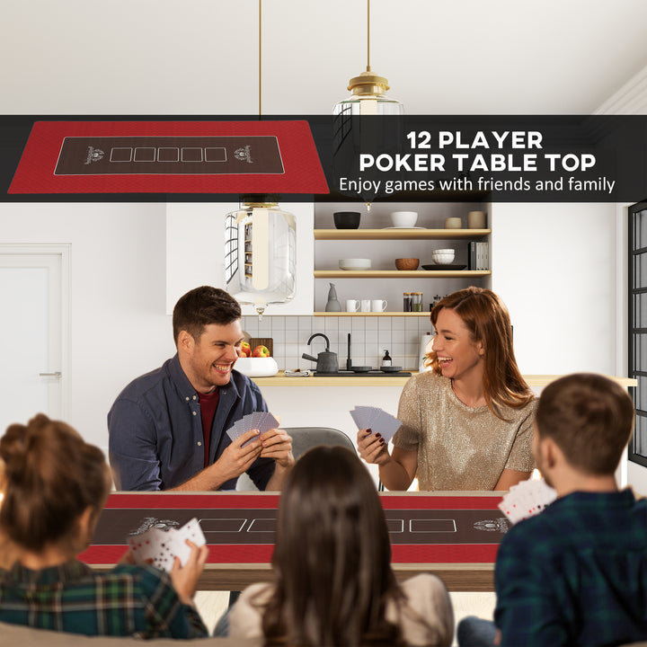 Soozier Poker Table Top Poker Mat for 6 Player, Green