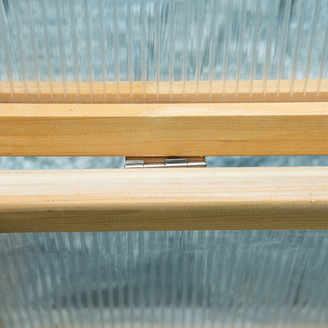 Outsunny Wooden Cold Frame Greenhouse Garden Portable Raised Planter with Openable Top for Indoor, Outdoor, Flowers, Vegetables, Plants, 35.5" x 20.5" x 19.5", Natural Wood