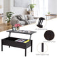 HOMCOM 39" Modern Lift Top Coffee Table with Hidden Storage Compartment, Center Table for Living Room, Grey