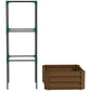 Outsunny Galvanized Planter Box, Outdoor Raised Garden Bed with 4-Tier Trellis Tomato Cage for Climbing Vines, Vegetables, Green