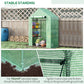 Outsunny 55" x 28" x 75" Walk-in Greenhouse Portable Garden Plant Flower Seed Warm House with 4 Shelves Outdoor Plant Growth Hot House PE Cover Green