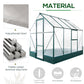 Outsunny 8.2' x 6.2' Greenhouse Aluminum Frame with Temperature Controlled Window